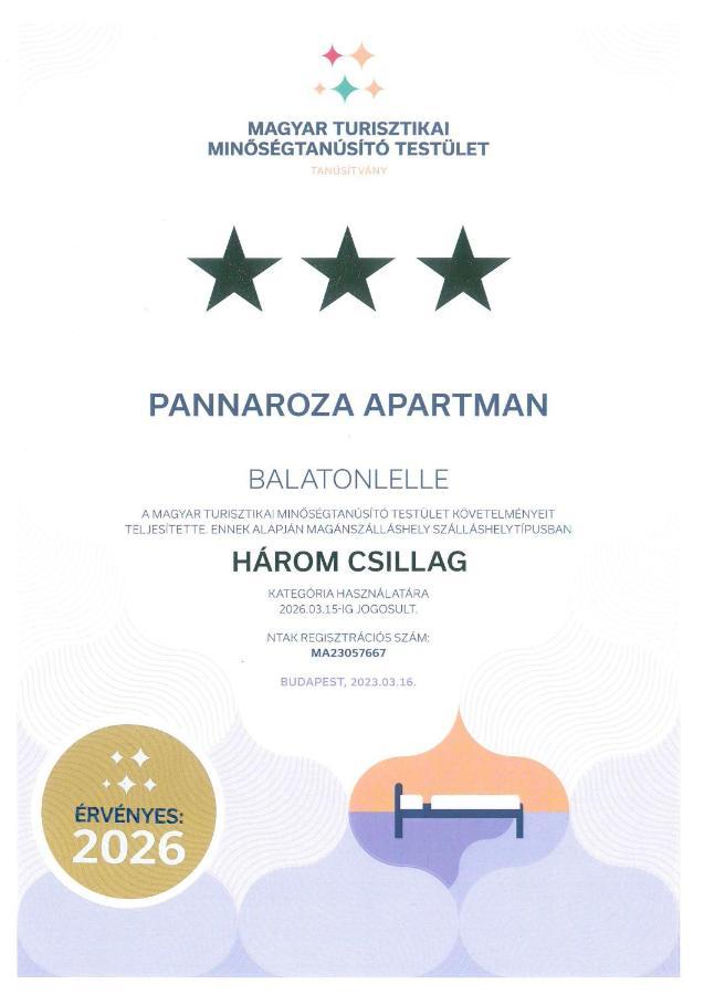 Pannaroza Apartman Balatonlelle Dış mekan fotoğraf